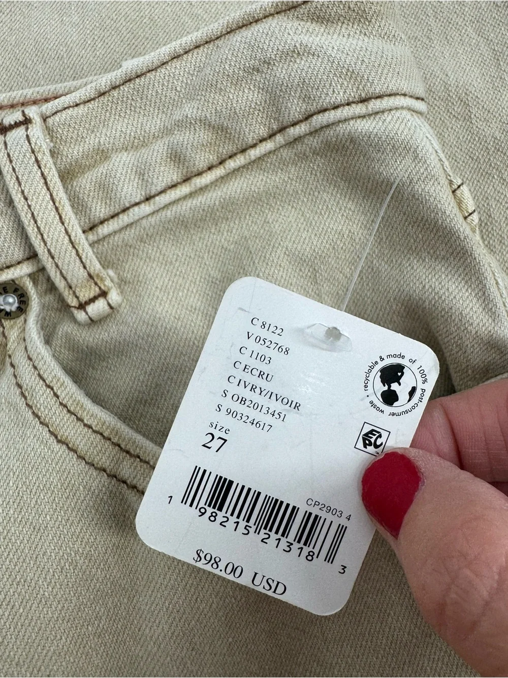 NWT Free People We The Free People Risk Taker High Rise Straight Leg Jeans 2